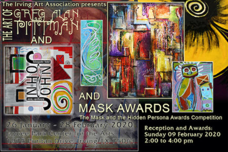 Receptions on Feb. 9 for the IAA Masquerade Exhibit & the John P. Irizarry & John Lee Hunter Exhibit