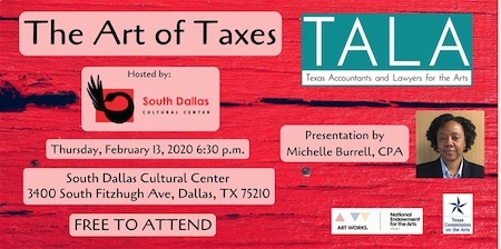 The Art of Taxes: Free Seminar for Artists Feb. 13