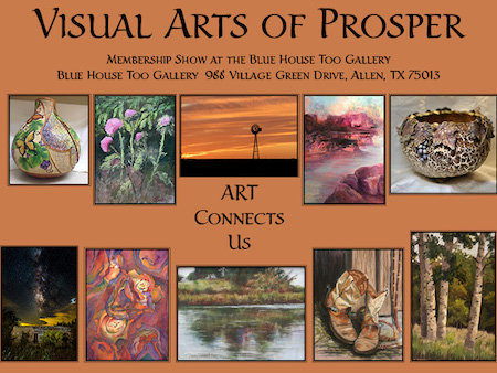 Visual Arts of Prosper exhibit Art Connects Us opens at the Blue House Too