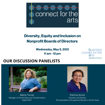 Leadership Arts Alumni present Connect for the Arts: Diversity, Equity and Inclusion on Nonprofit Boards