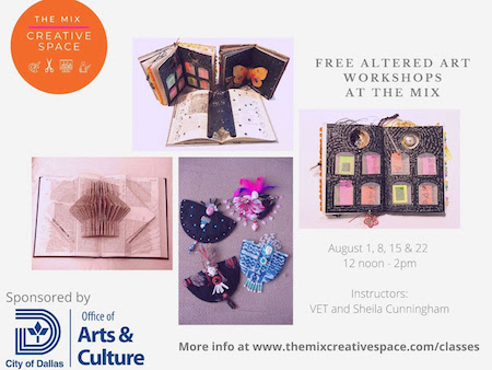 Free Altered Art Workshops at the MIX – Sunday afternoons in August