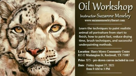 Animal Oil Paint Portraiture Workshop August 27 with Suzanne Moseley