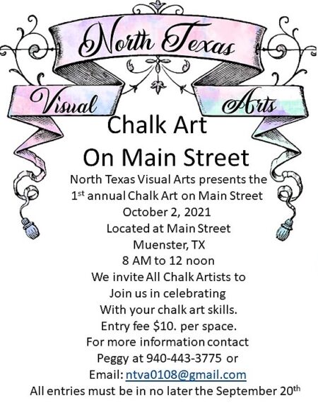 Artists needed for Chalk Art on Main St. in Muenster