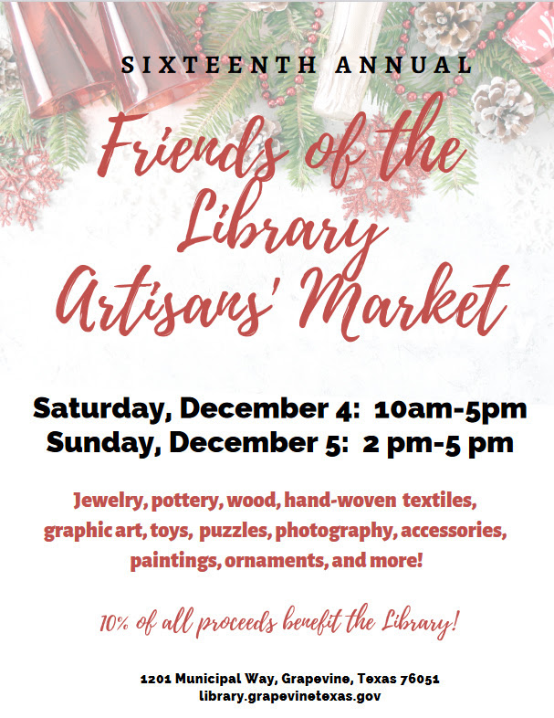 Grapevine Artisan Holiday Market Dec. 4 & 5