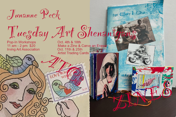 Junanne Peck October Workshops – Tuesday Art Shenanigans!