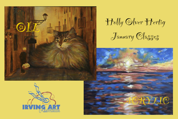 Holly Olver Hertig January 2023 Oil & Acrylic Classes