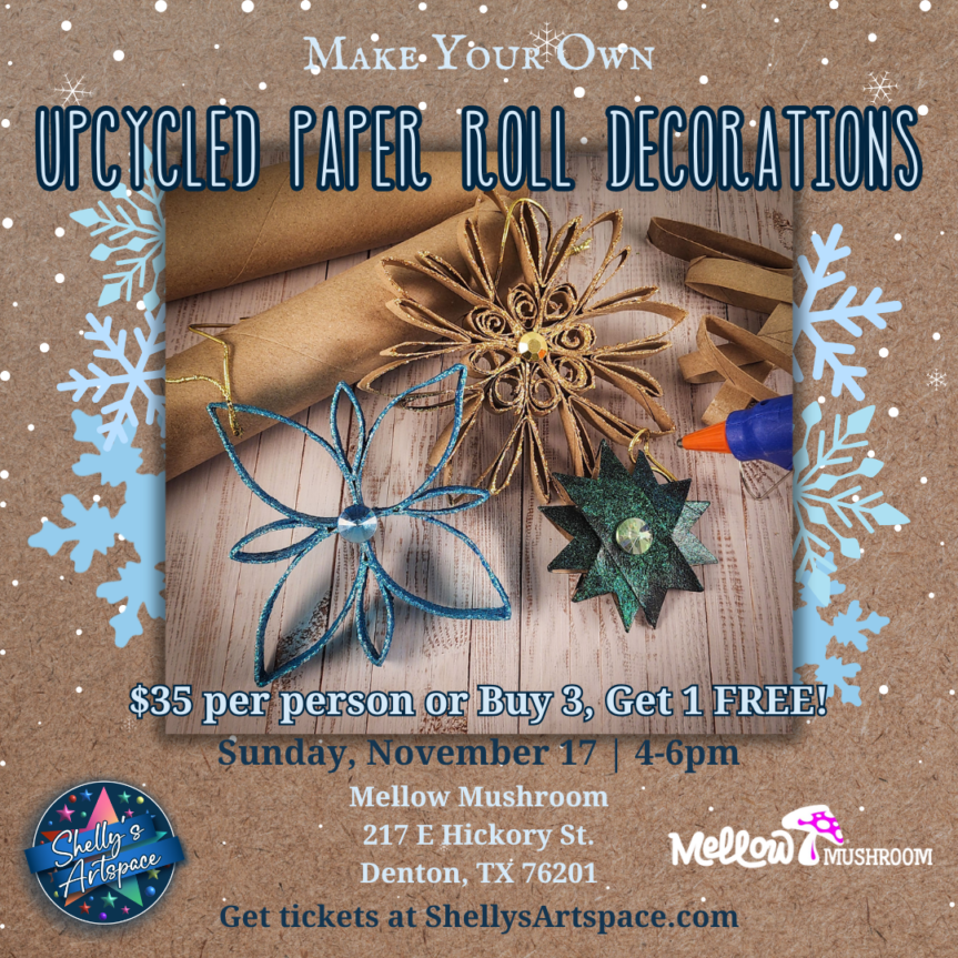 Make your own Upcycled Paper Roll Decorations